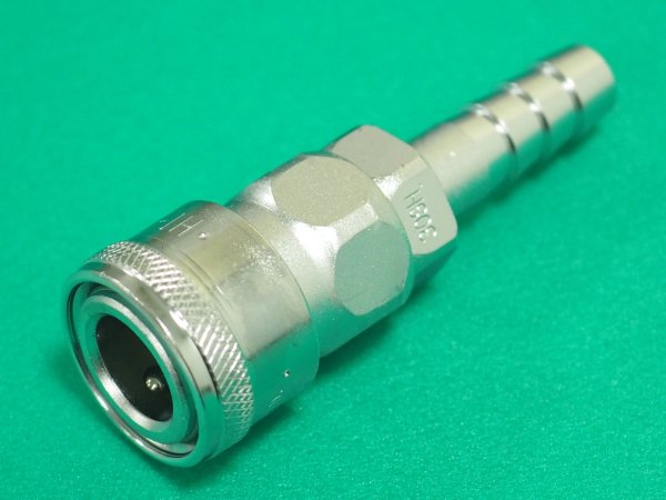 画像2: ハイカプラ 鋼鉄製 ニトリルゴムNBR(SG) (ホース取付用ソケット) 相手側3/8インチ 耐圧力2.0Mpa 30SH STEEL NBR (00304) 日東工器  (2)