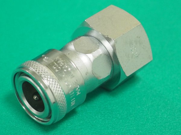 画像2: ハイカプラ 鋼鉄製 ニトリルゴムNBR(SG) (おねじ取付用ソケット) 相手側R1/2インチ 耐圧力2.0Mpa 40SF STEEL NBR (00312) 日東工器  (2)