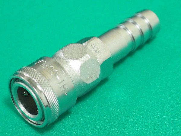 画像2: ハイカプラ 鋼鉄製 ニトリルゴムNBR(SG) (ホース取付用ソケット) 相手側1/2インチ 耐圧力2.0Mpa 40SH STEEL NBR (00307) 日東工器 (2)