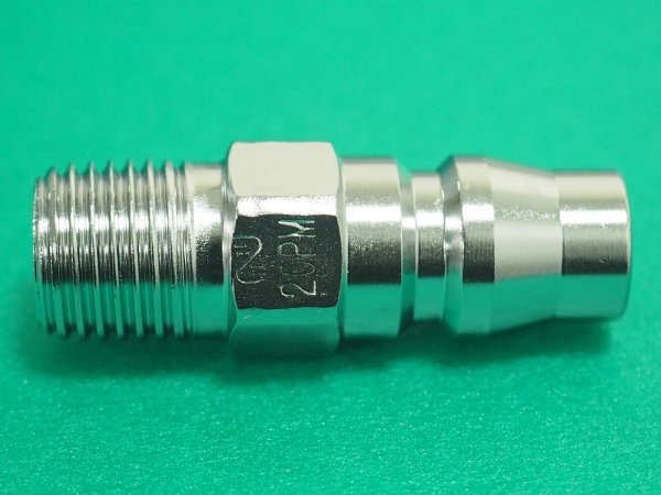 画像1: ハイカプラ 鋼鉄製 ニトリルゴムNBR(SG) (めねじ取付用プラグ) 相手側Rc1/4インチ 耐圧力2.0Mpa 20PM STEEL (00282) 日東工器  (1)