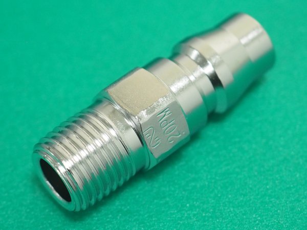 画像2: ハイカプラ 鋼鉄製 ニトリルゴムNBR(SG) (めねじ取付用プラグ) 相手側Rc1/4インチ 耐圧力2.0Mpa 20PM STEEL (00282) 日東工器  (2)