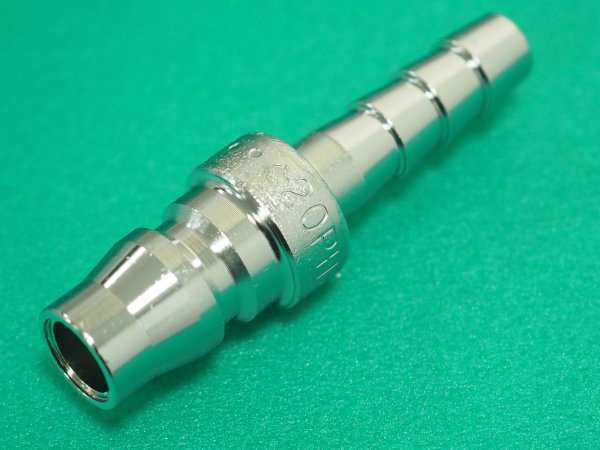 画像2: ハイカプラ 鋼鉄製 (ホース取付用プラグ) 相手側1/4インチ 耐圧力2.0Mpa 20PH STEEL (00281) 日東工器  (2)