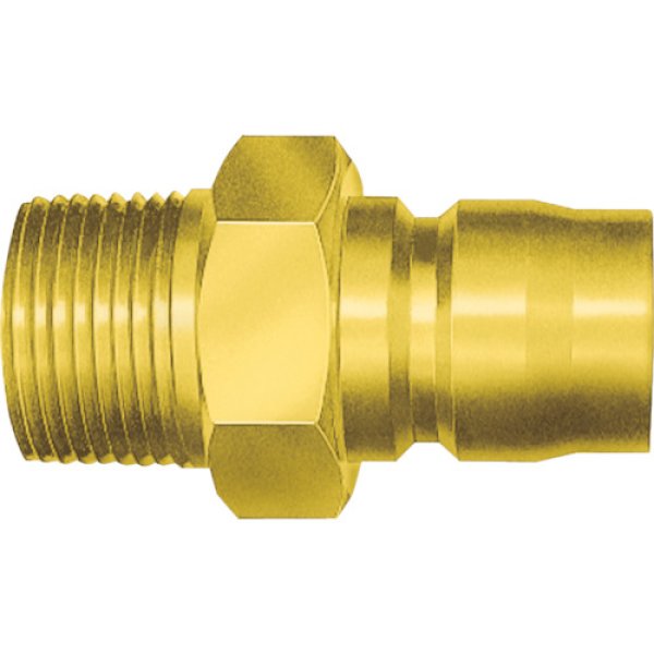 画像1: TSPカプラ 真鍮製 (めねじ取付用プラグ) 相手側Rc1/8 1TPM BRASS (00562) 日東工器 (1)