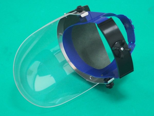 画像2: 防災面 直接装着用防災面 2060F-HG 透明 ファイバー付 理研化学 (2)