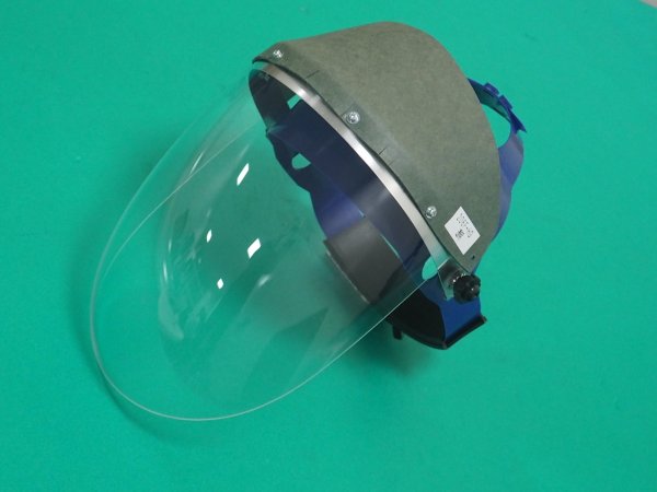 画像1: 防災面 直接装着用防災面 2060F-HG 透明 ファイバー付 理研化学 (1)