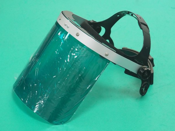 画像1: TRUSCO 直カブリ型防災面 グリーン BM-KG [231-6072] (1)