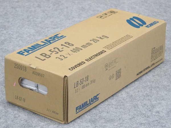 画像2: 高張力鋼用(被覆棒) 鉄紛低水素系 LB-52-18 3.2x400 20kg 神戸製鋼所 (2)