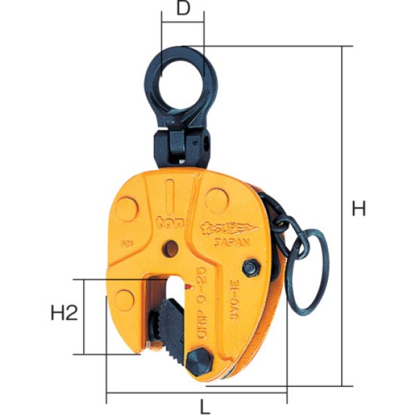 画像4: タテ吊クランプ（ロックハンドル式・自在シャックルタイプ）基本使用荷重0.5t（RFIDチップ搭載／S・Ｍ・Ａ・Я・Ｔ管理アプリ対応）SVC0.5ERF スーパーツール (4)