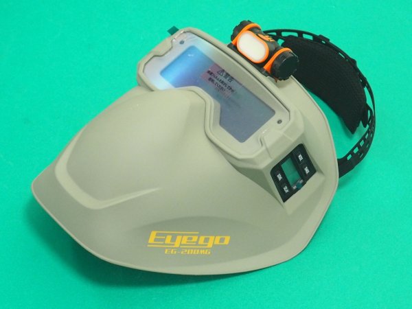 画像1: SUZUKID 液晶式自動遮光溶接ゴーグルマスク アイゴ モスグリーン EG-200MG [593-9935] (1)
