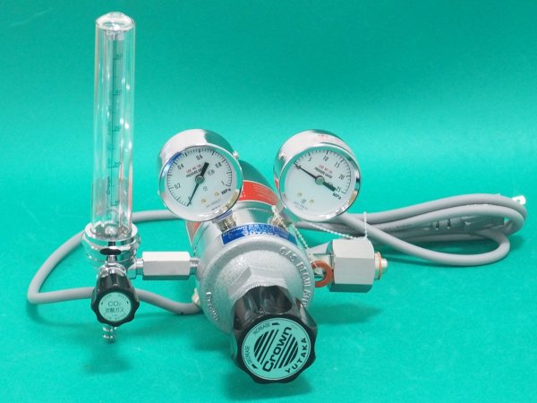 画像1: 炭酸ガス用流量計付ヒータ内蔵圧力調整器 FCR-50N ユタカ [RoHS指令対応製品] (1)