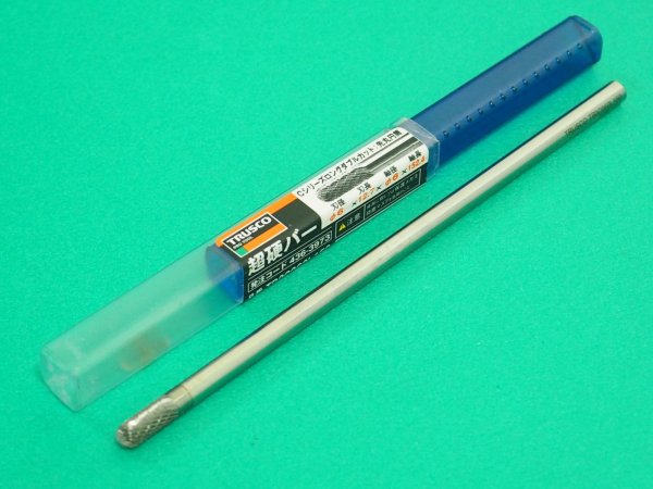 画像1: TRUSCO 超硬バー 先丸円筒型 Φ6X刃長12.7X軸6 ロング ダブルカット TB2C060L150 [436-3973] (1)