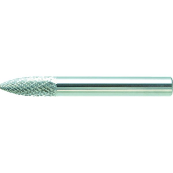 画像1: TRUSCO 超硬バー トンガリ型 Φ6X刃長16X軸6 ダブルカット TB4C060 [344-7448] (1)