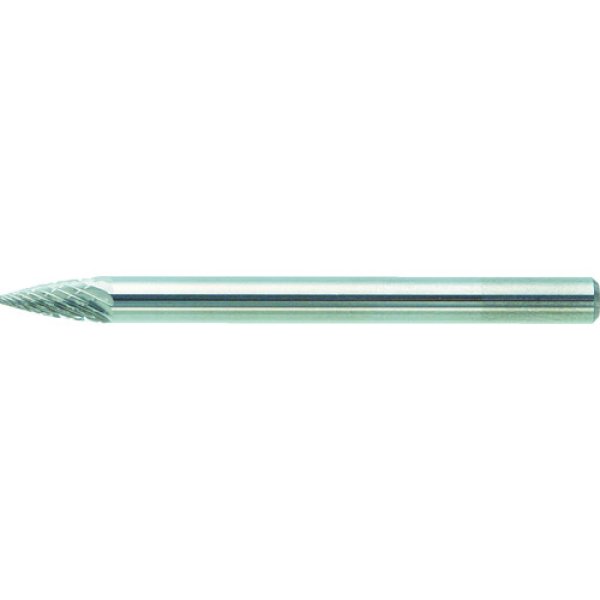 画像1: TRUSCO 超硬バー トンガリ型 Φ3X刃長9.5X軸3 ダブルカット TB4A031 [436-4341] (1)