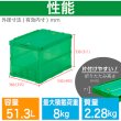 画像4: TRUSCO 薄型折りたたみ コンテナ オリコン スケルコン 50L ロックフタ付 透明グリーン  緑 TSK-C50B(GN) [207-3370] (4)