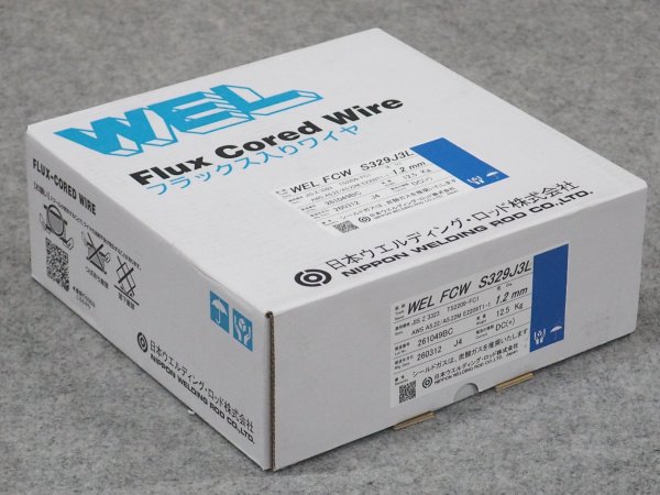 画像1: ステンレス鋼アーク溶接フラックス入りワイヤWEL FCW S329J3L (Sタイプ) 1.2mm-12.5kg 日本ウェルディング・ロッド (1)