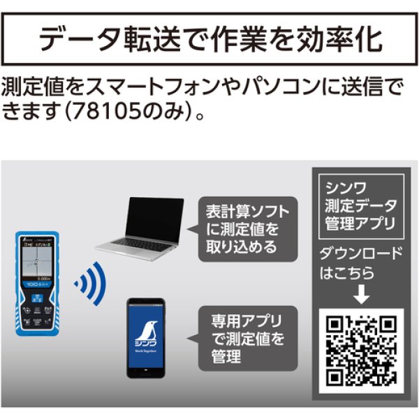 画像3: シンワ 78105 レーザー距離計 L-Measure 100 8倍ズーム ファインダー [709-3065] (3)