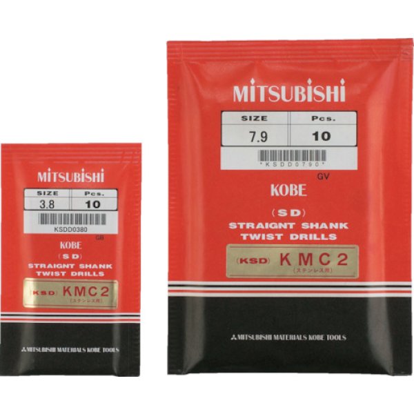 画像1: 三菱ＫKSD コバルトステンレス加工用 ストレートハイスドリル6.4mm KSDD0640（１0本入）[110-5264]  (1)