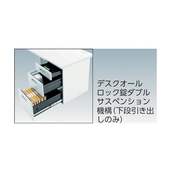 画像4: TRUSCO TKD-1270A システムデスク 片袖 1200X700XH700 [206-4166] (4)