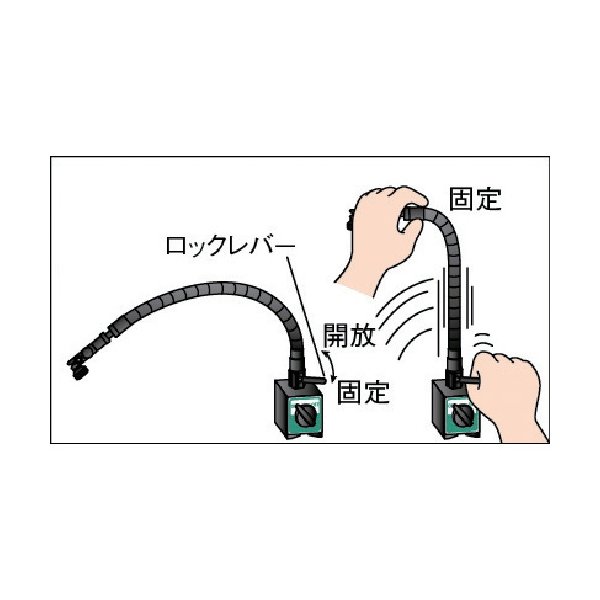 画像3: TRUSCO TMF-80 マグネットベース フレキシブルシャフトタイプ [232-7147] (3)