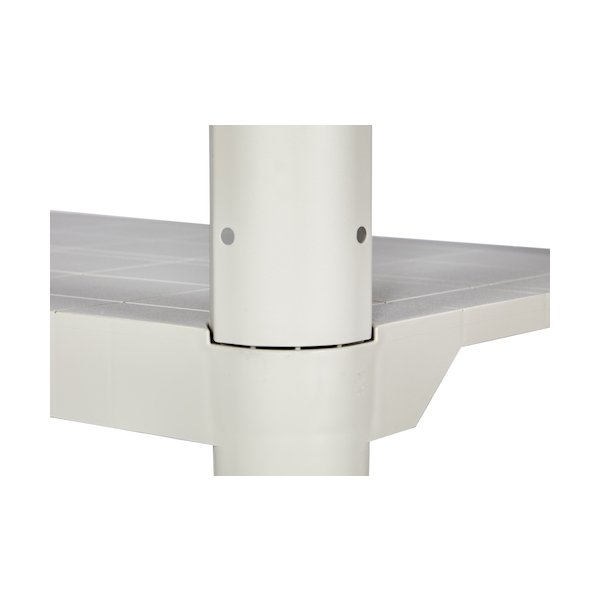 画像4: TRUSCO TPT-4343CA プラ棚 高さ1229-3段タイプ コーナーキャップ4個付 ネオグレー [262-9919] (4)