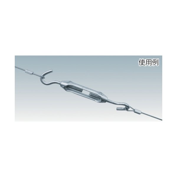 画像3: TRUSCO 枠式ターンバックル フック&フックタイプ ねじ径3/16 ユニクロ TTB-02 [275-8059] (3)