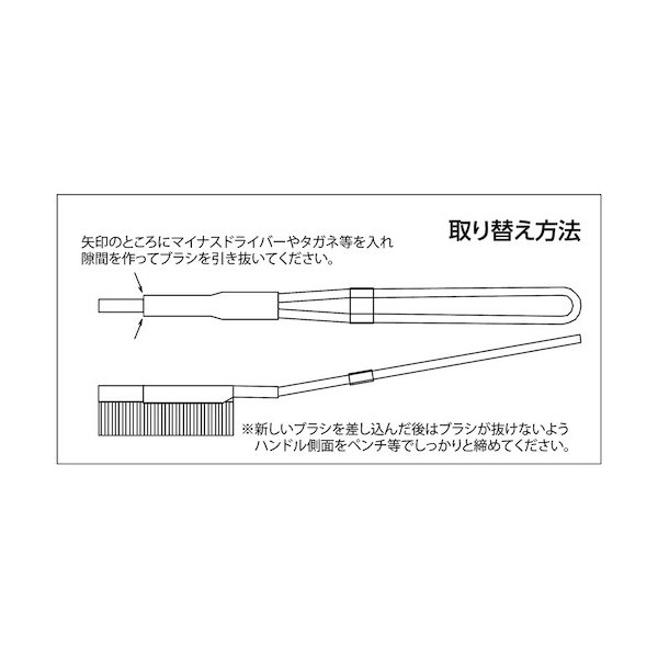画像2: TRUSCO TB-2031S-10 スペアブラシ A型・フラットI型兼用 ステンレス線 (10個入) [297-3502] (2)