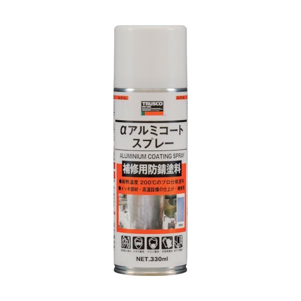 画像1: TRUSCO αアルミコートスプレー 330ml ALP-AL [298-5802] (1)