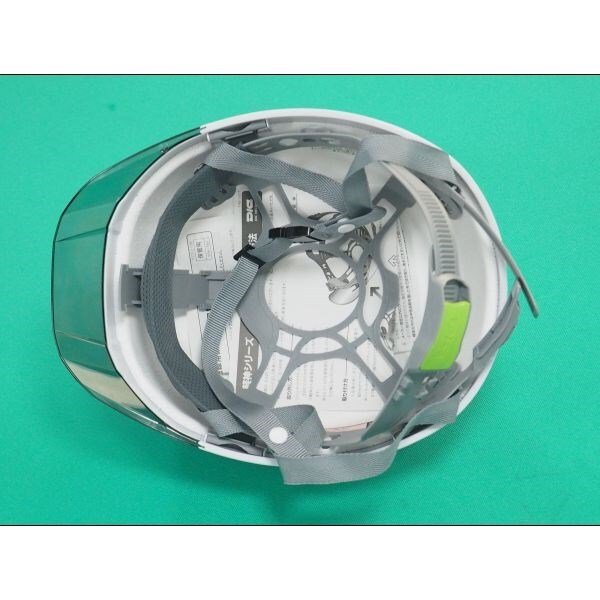 画像2: 超軽量 ABSヘルメット AA23-C 軽神 白/スモーク 電機対応(通気孔なし)  AA23-C型HA8E4-K23式 DIC (2)