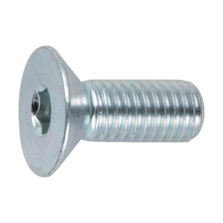 TRUSCO 六角穴付皿ボルト 三価白 全ネジ M6×25 17本入 B773-0625 [300