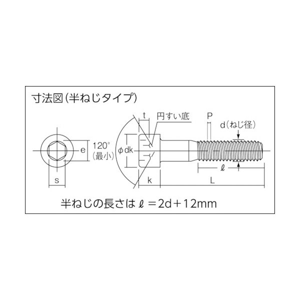 画像2: TRUSCO 六角穴付ボルト 三価白 半ネジ M5×30 18本入 /キャップボルト(CAP) B730-0530 [300-4295] (2)