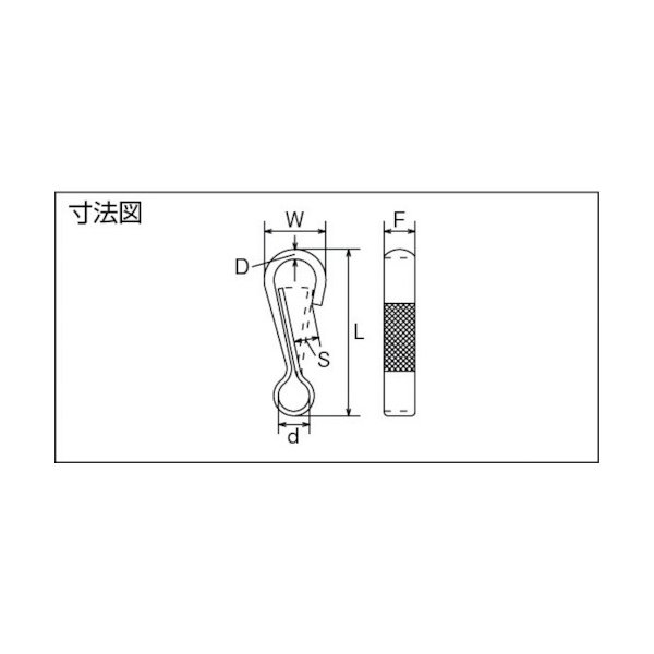 画像2: TRUSCO ピンフック ステンレス製 #3 20個入 TPF-3 300-9025 (2)