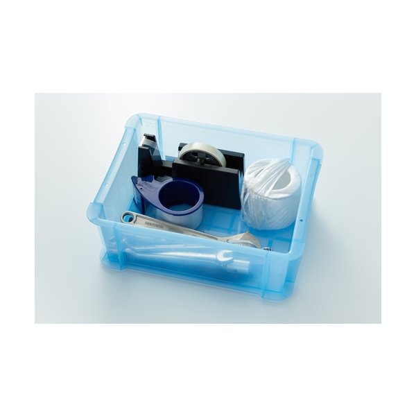 画像2: TRUSCO TSK-910B スケルトンカラーコンテナ スケルコン 9L 透明ブルー [342-6866] (2)