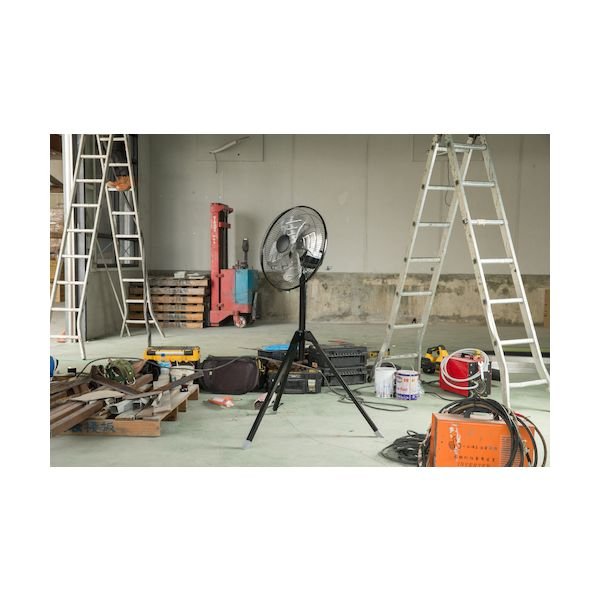 画像5: TRUSCO 全閉式工場扇 ジェネラルファン スタンドタイプ アルミハネ ブラック TFBA-45S-BK [344-6814] (5)