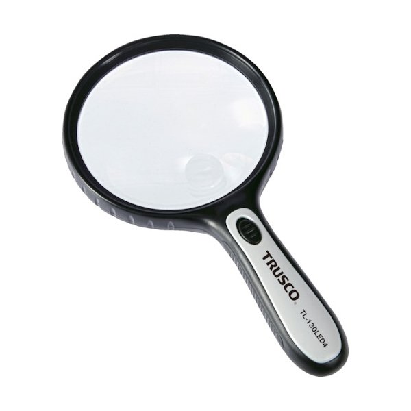 画像2: TRUSCO LED4個付手持ちルーペ Φ130 倍率1.8倍(6倍) TL-130LED4 [381-5726] (2)