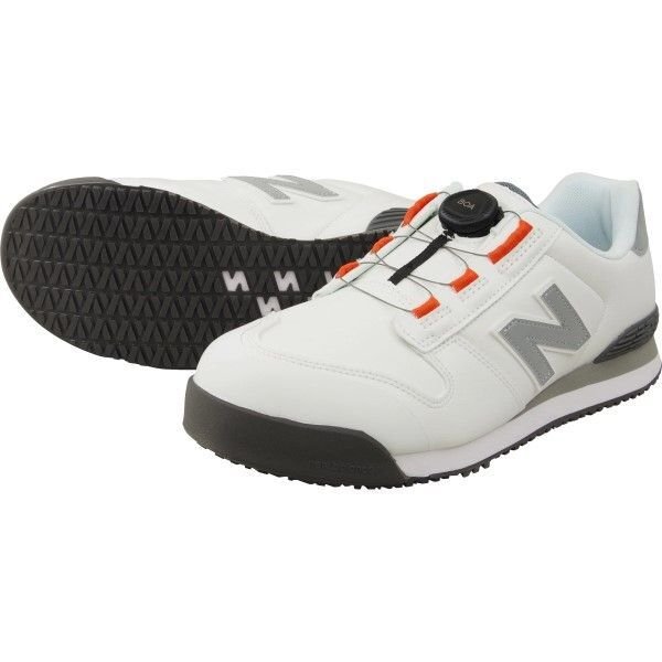 画像1: 【サイズ:24.5〜28.0】ニューバランス JSAA認定品(プロテクティブスニーカー)  BS-118 BOA 人口革製プロスニーカー Boston セーフティーブーツ セーフティーシューズ 作業靴 衝撃吸収 樹脂先芯 耐油ラバーソール 再帰反射素材 New Balance【送料無料】 (1)