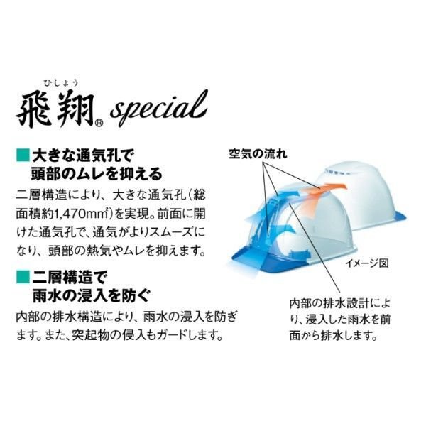 画像2: 【建設業労働災害防止協会推奨品】洗えるヘルメット 飛翔 エアライト2 ST#1830-JZ 2 安全帽 現場 倉庫 作業用 工事用 プロ仕様 タニザワ【本体:ホワイト・バイザー:グレー 】 (2)