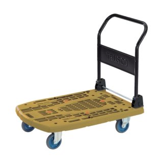 TRUSCO 樹脂台車 カルティオ 折畳 780X490 青 ストッパー付 MPK