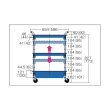 画像2: TRUSCO ツールワゴンロイヤル586×320×833深1浅2 スカイ TWR-421-SB [414-6182] (2)