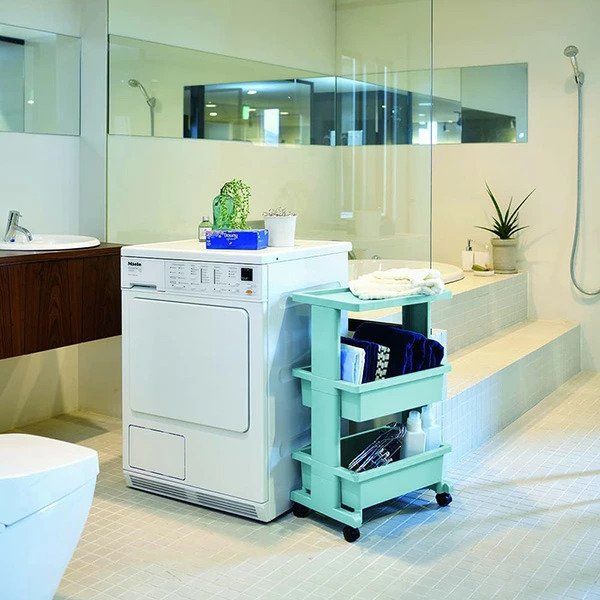 画像3: 【ブルー】リセスタイル ツールボックス 3段テーブルワゴン ツールストッカー 組み立て式 (3)