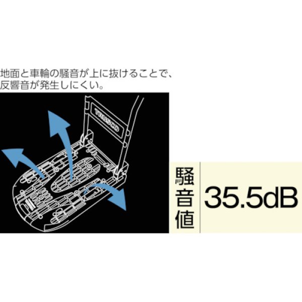 ＴＲＵＳＣＯ　樹脂台車　カルティオビッグ　固定　９００Ｘ６００　黒 - 2