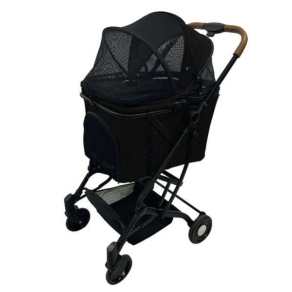 画像2: Wanyanya 折りたたみ 2WAYペット カート キャリー バギー ブラック (2)