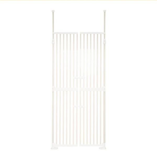 画像3: 【段差なし/ホワイト】Wanyanya わんちゃん ねこちゃん ペット脱走防止ゲート にゃんドア 侵入防止 フェンス バリアフリー 犬 猫 ホワイト (3)