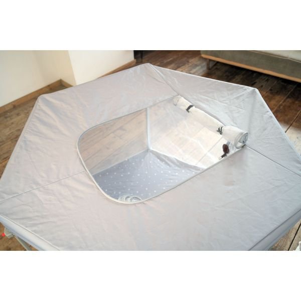 画像6: 【収納袋・屋根付】おりたたみペットサークル わんパーク (ベージュ) ペットゲージ 脱走防止 侵入防止 災害避難 ペットホテル (6)