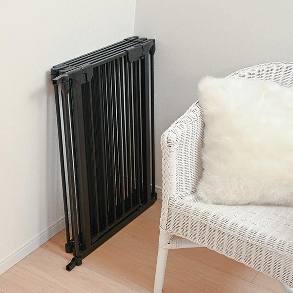 画像6: 【ドア付/6枚セット】スチールペットサークル＆ゲート ペットゲージ 折りたたみ 脱走防止 侵入防止 アウトドア キャンプ ブラック (6)