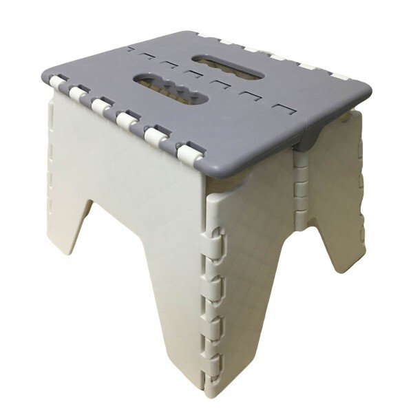 画像2: 【耐荷重:約80kg】おりたたみミニステップ (グレー) すべき止め付 足踏み台 (2)