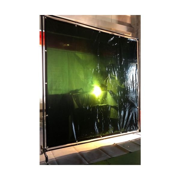 画像3: TRUSCO YF2015-DG 溶接遮光フェンス 2015型単体 キャスター 深緑 [487-5842] (3)