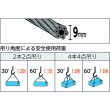 画像2: TRUSCO 玉掛ケワイヤーロープ 段落シ 9mmX1.5m TWD-9S1.5 [489-2135] (2)