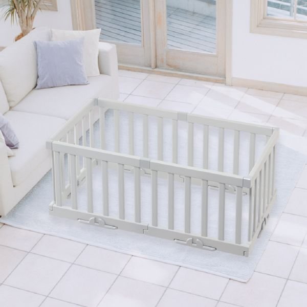 画像5: 【6枚セット】パーテーションにも使えるベビーサークル 6枚セット ライトグレー リッチェル (5)