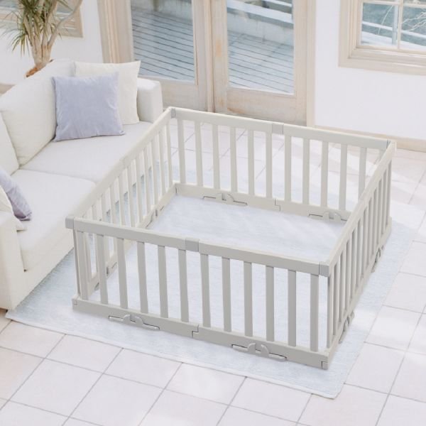 画像5: 【8枚セット】パーテーションにも使えるベビーサークル ライトグレー リッチェル (5)