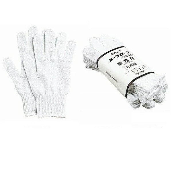 画像1: おたふく手袋 カーグローブ　業務用 10ゲージ　編み手袋(薄手タイプ) 軽作業手袋 30双セット(6双1組×5組） 504 (1)